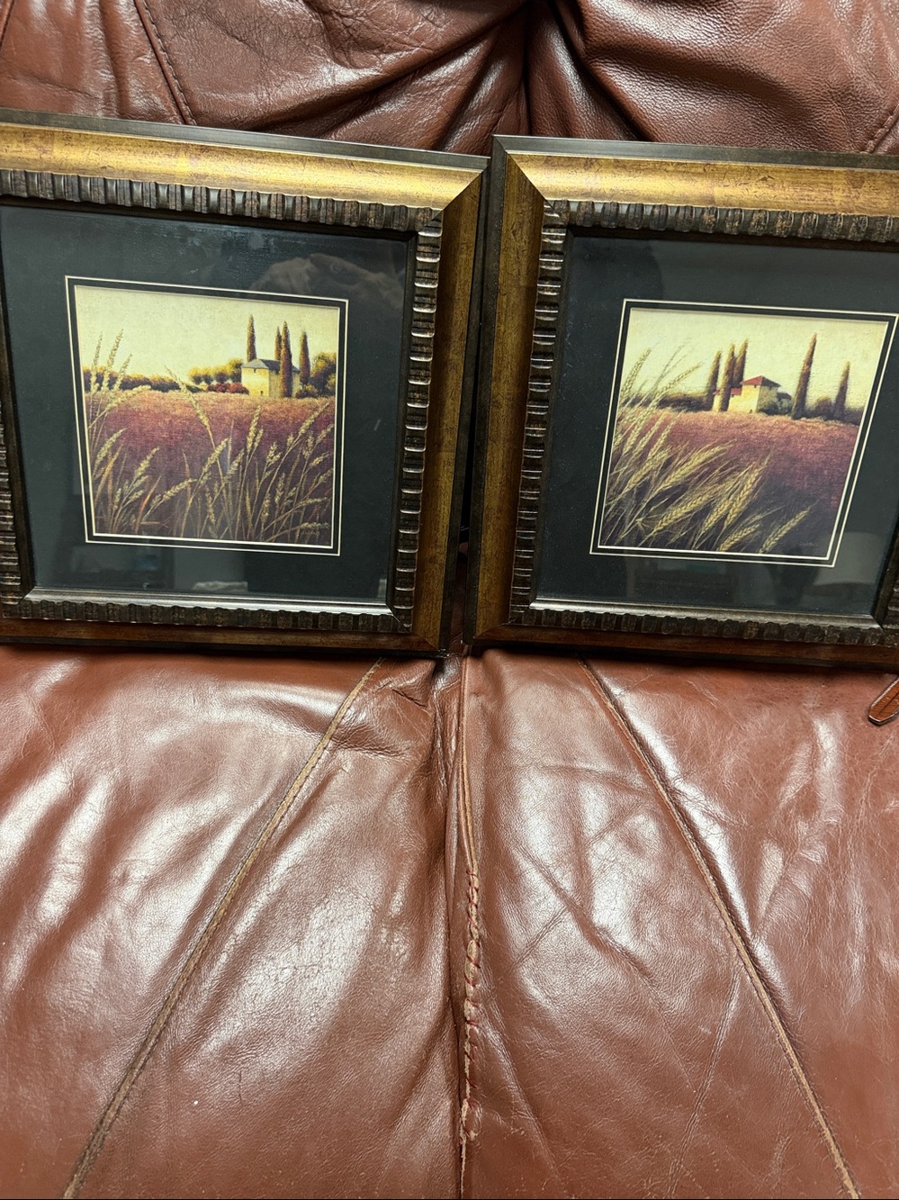 James Wiens Art Prints, Tuscan Fields I & II. Beautifully Framed Set of Two. .